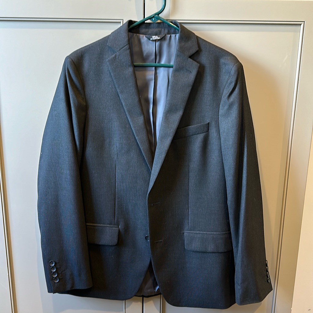JM Haggar Mens Charcoal Blazer